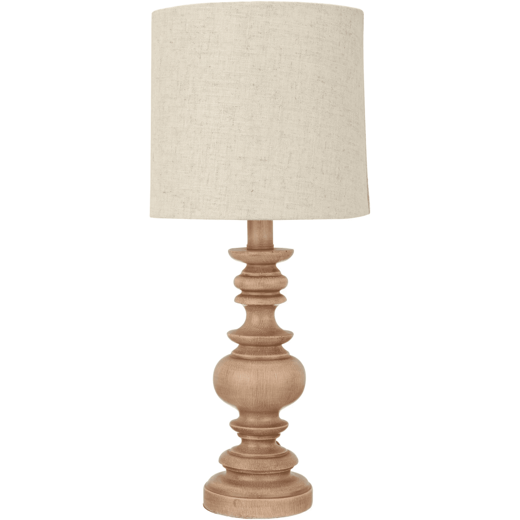 Mainstays 18.5" Traditional Washed Wood Table Lamp, Linen Shade