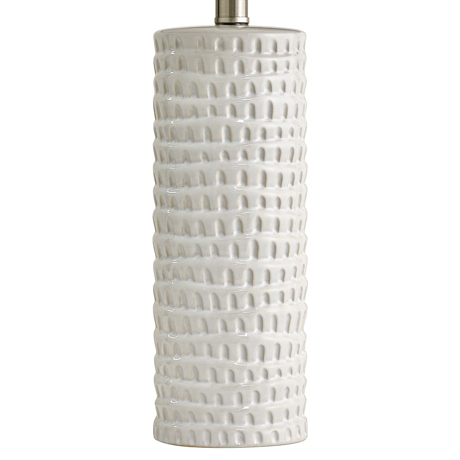 Oneach Ceramic Table Lamp Set of 2 24" White Contemporary Bedside Nightstand Lamps for Bedroom Living Room