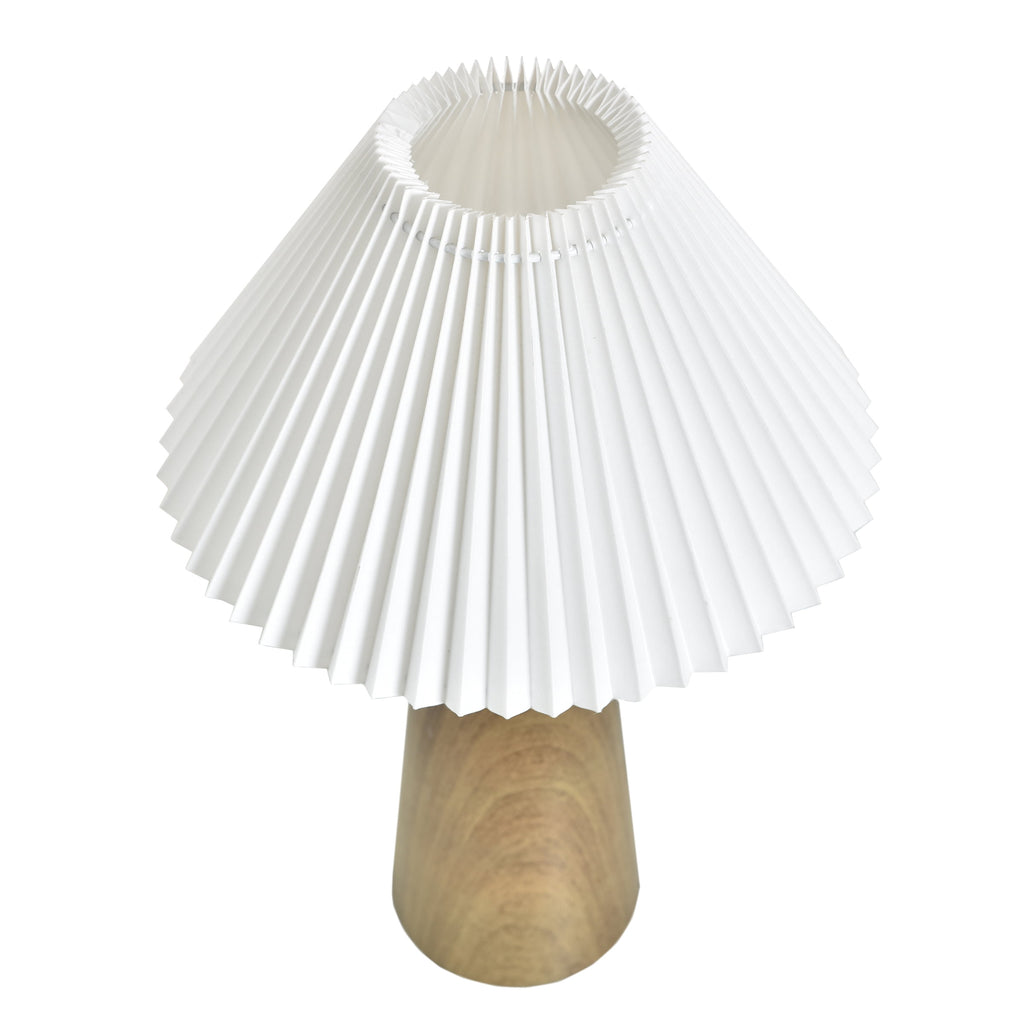 Better Homes & Gardens Wood Grain Finish Table Lamp with Pleated Shade