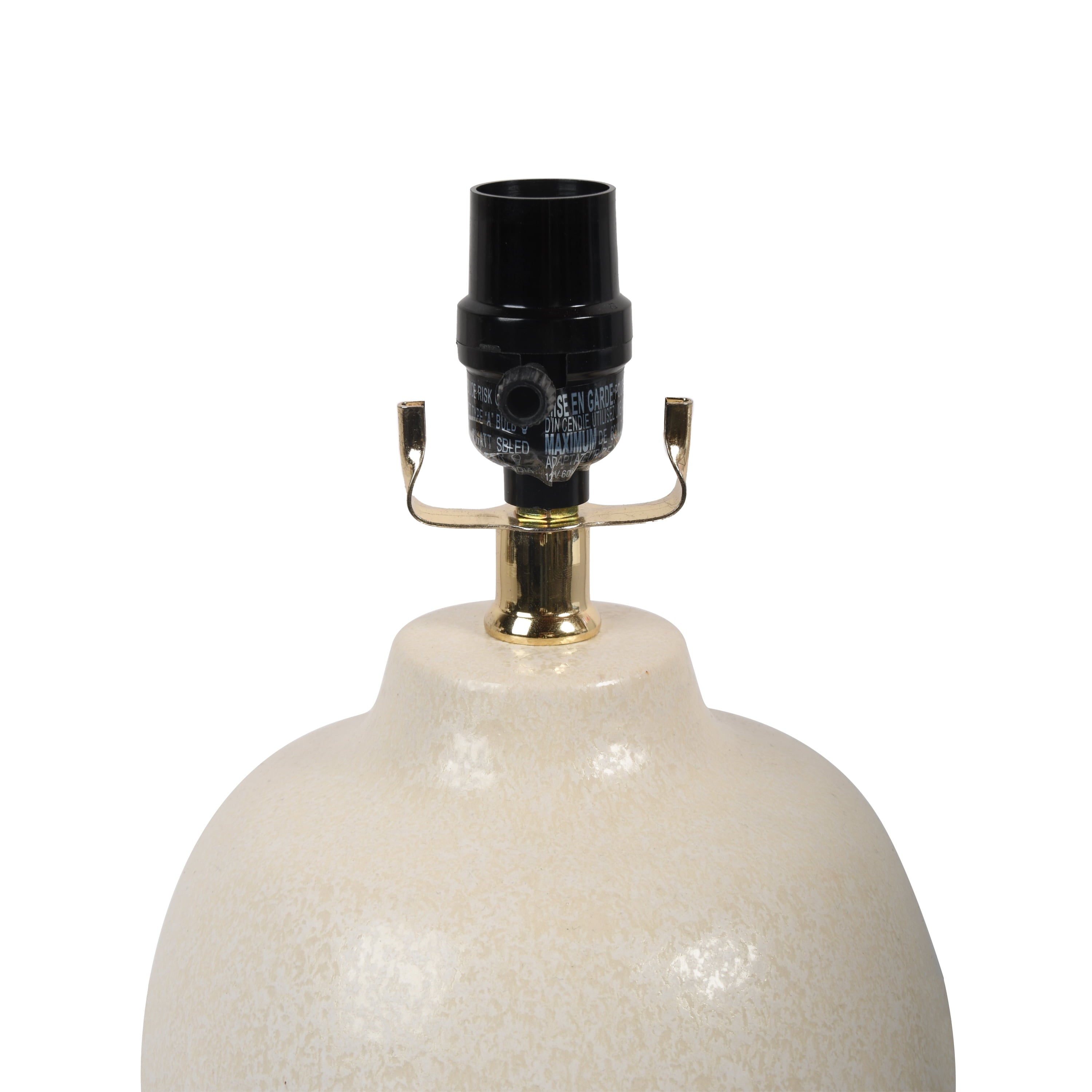 Better Homes & Gardens 18" Cream Reactive Ceramic Table Lamp with Natural Rattan Shade